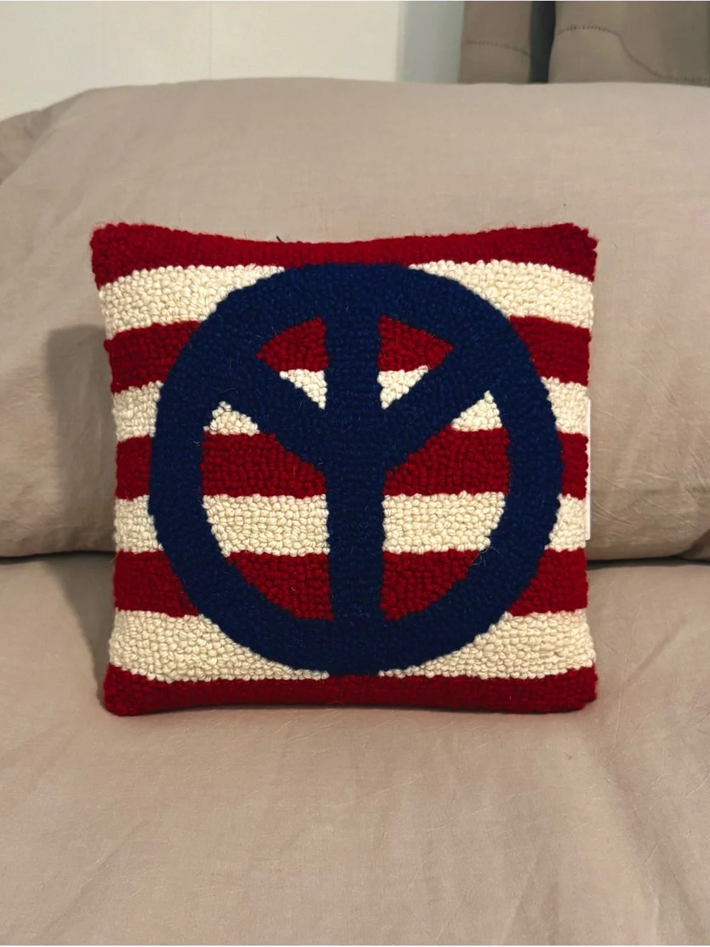 Patriotic Peace sign pillow